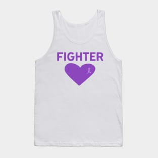 Eating Disorder Warrior Gift Purple Ribbon Gift Lupus Fibromyalgia Anorexia Alzheimers Tank Top